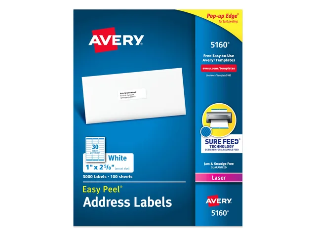 Hojas Avery 5160
